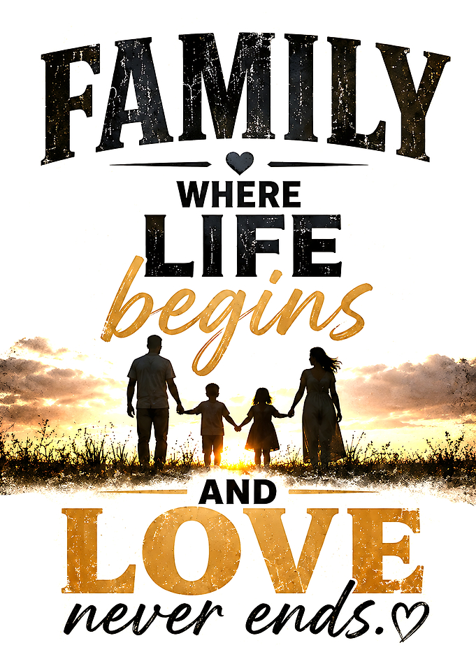 Family Where Life Begins and Love Never Ends