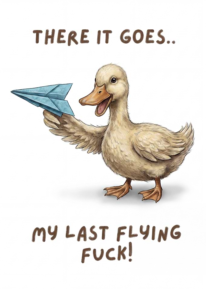 Duck with Paper Airplane