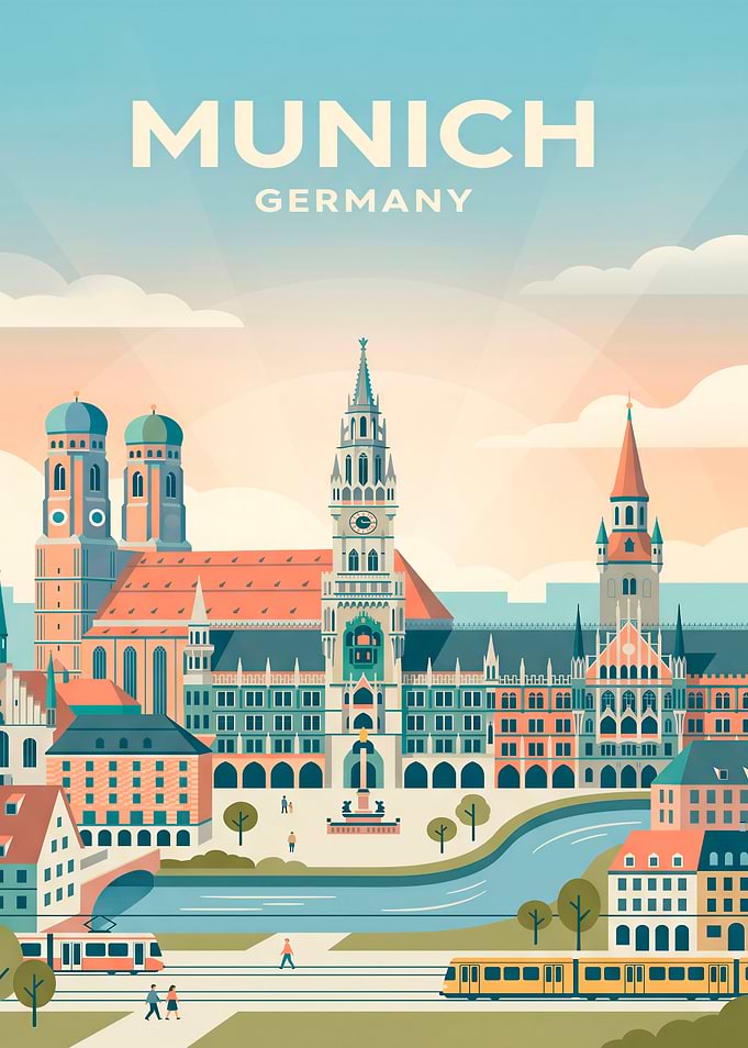 Munich Germany Travel Poster