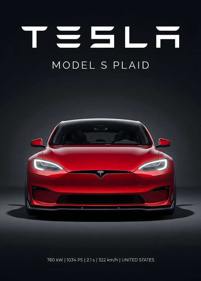 Tesla Model S Plaid Front View