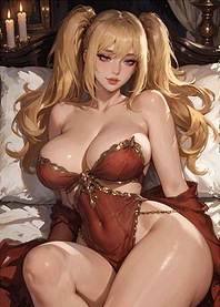 Anime Girl in Red Lingerie