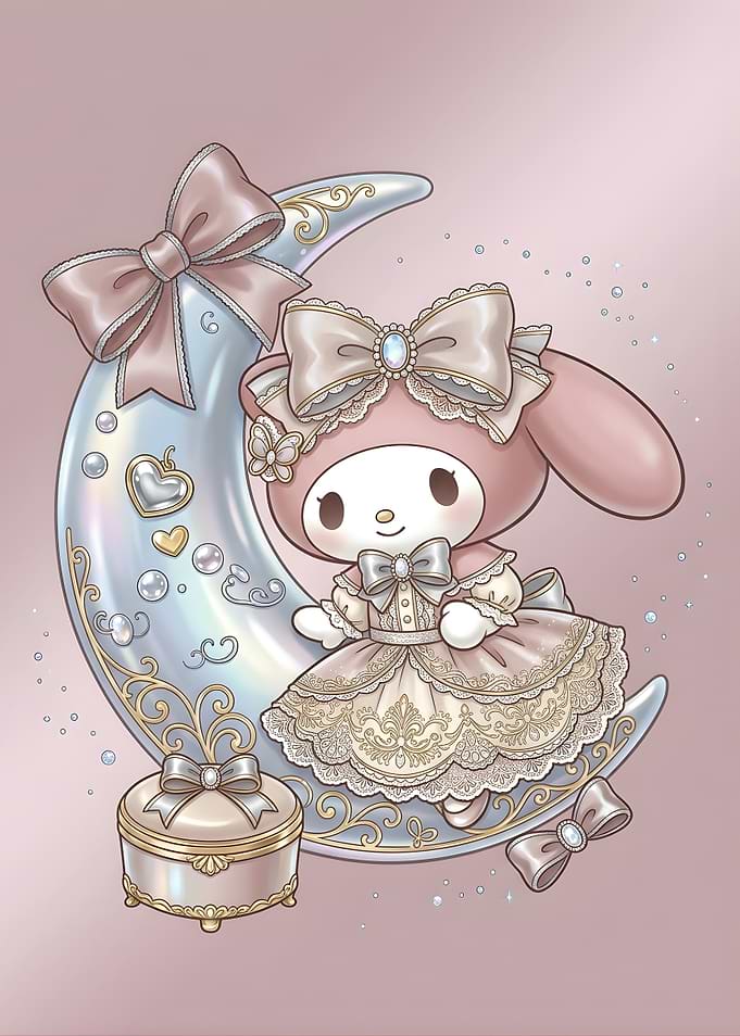 My Melody on a Crescent Moon