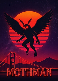 Mothman Over Golden Gate Bridge