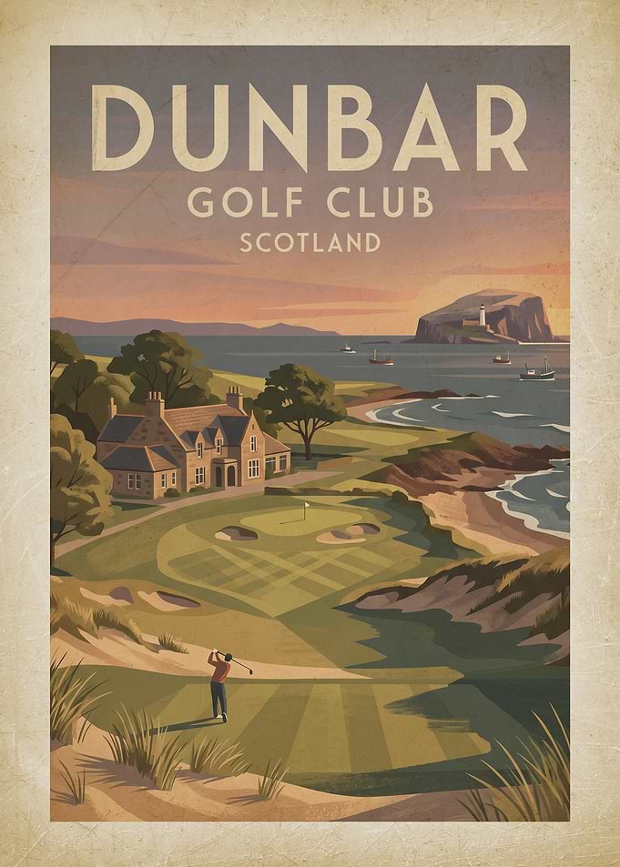 Dunbar Golf Club Vintage Poster