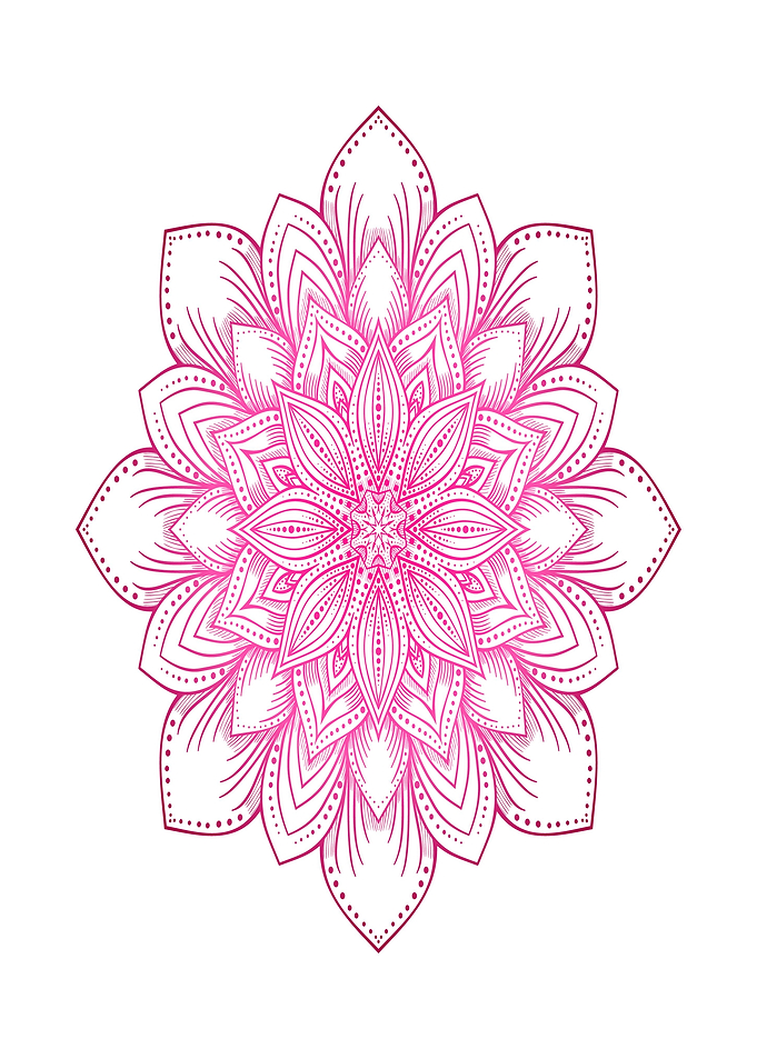 Pink Floral Mandala Design
