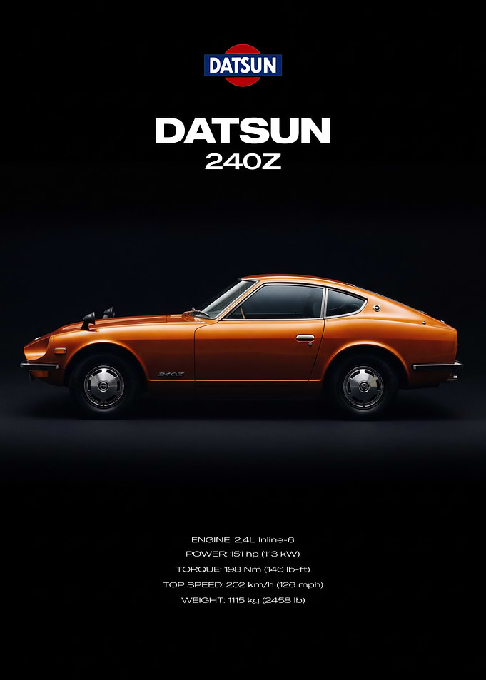 Datsun 240Z Car Poster