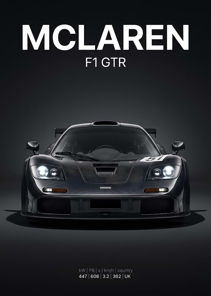 McLaren F1 GTR Poster