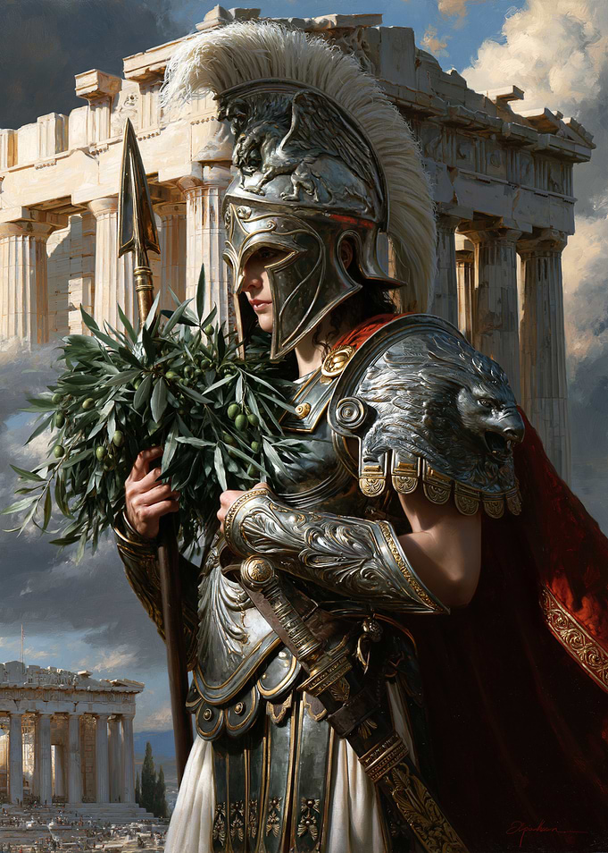 Athena with Olive Branch and Spear