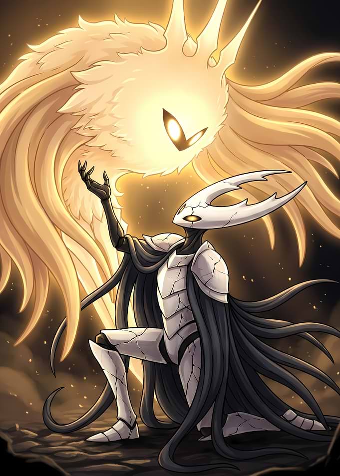 Hollow Knight Characters in Dramatic Pose