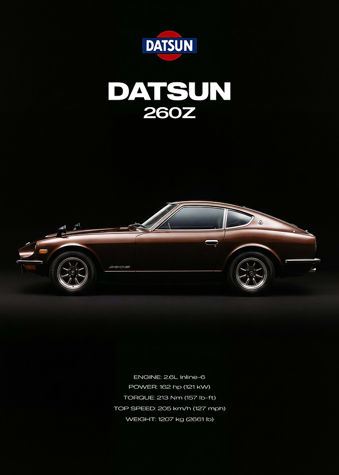 Datsun 260Z Car Poster