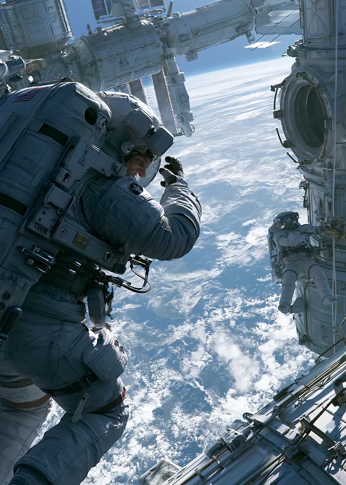 Astronauts on the International Space Station