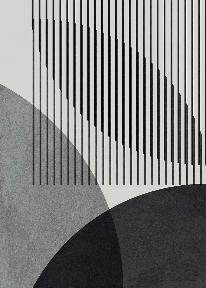 Abstract Geometric Monochrome Design