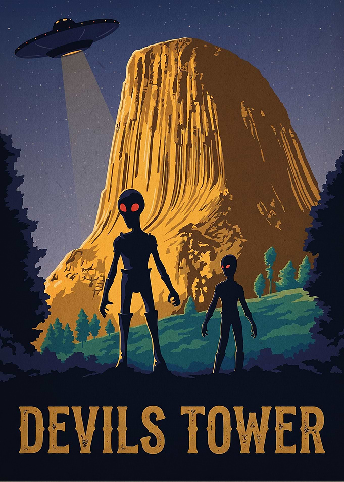 Devils Tower Aliens UFO