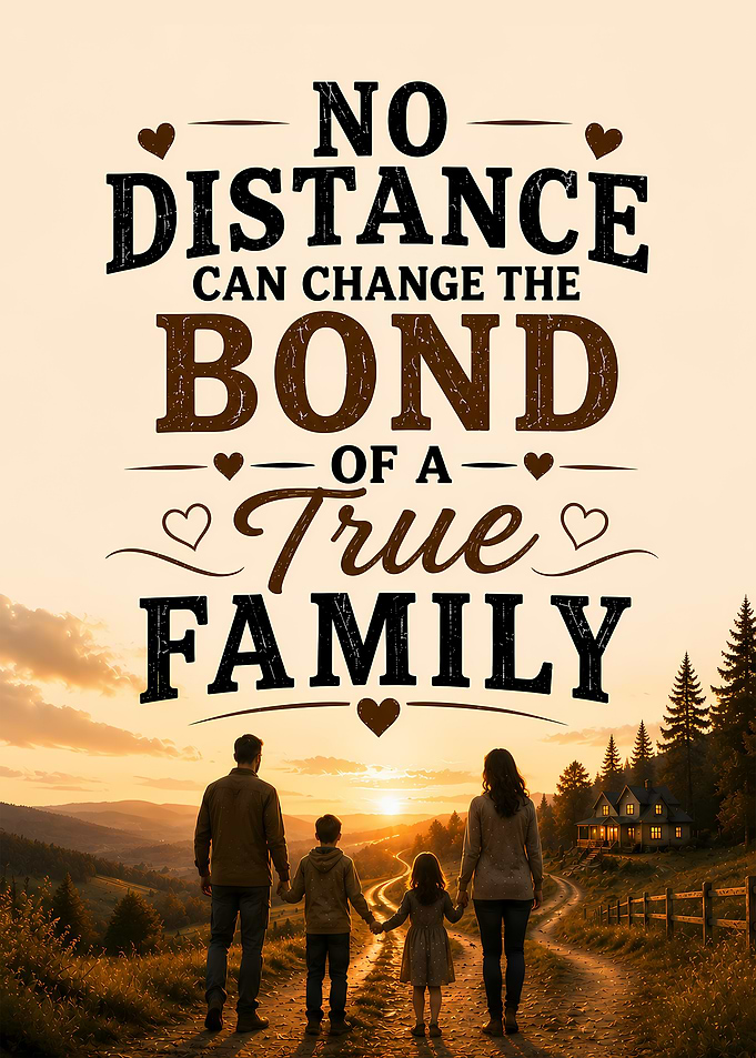 Family Bond Inspirational Text Art