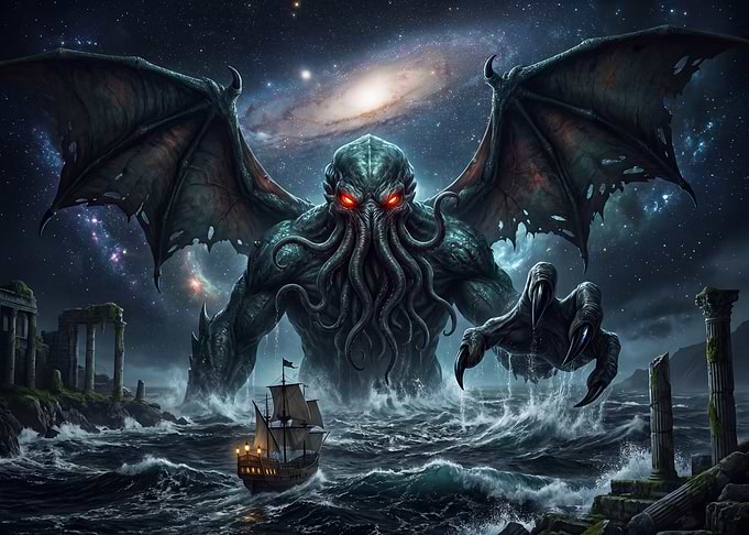 Cthulhu Rises from the Cosmic Ocean