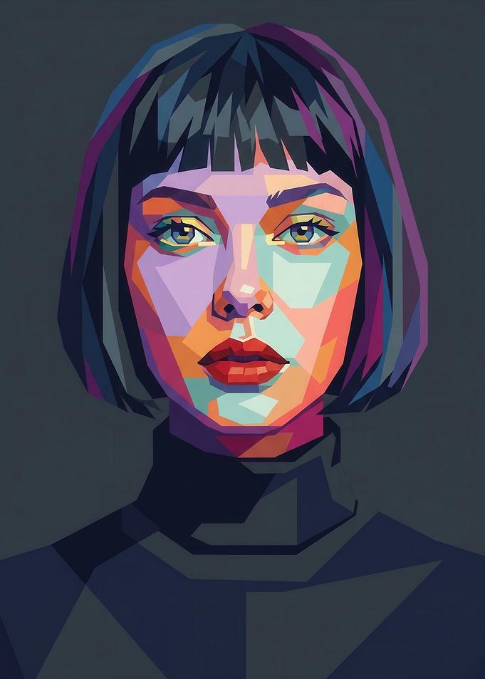 Geometric Portrait of a Woman