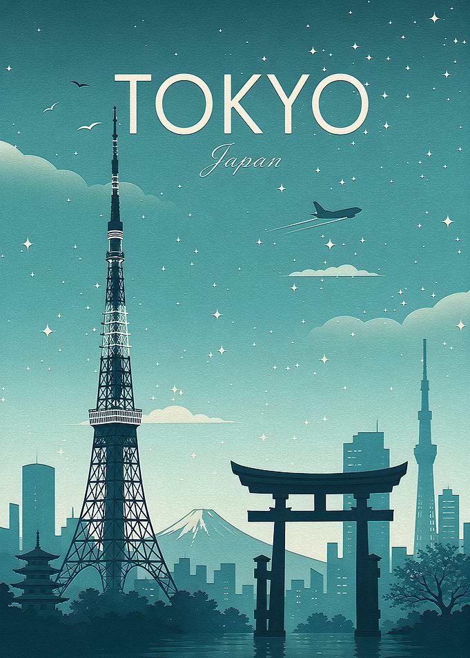 Tokyo Cityscape Poster