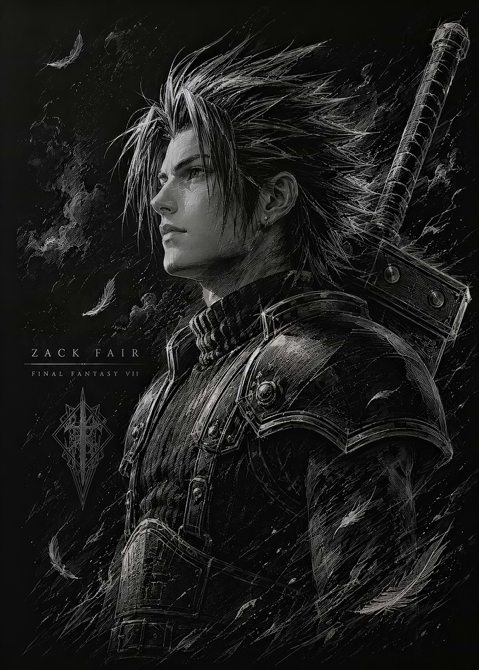 Zack Fair Final Fantasy VII Art