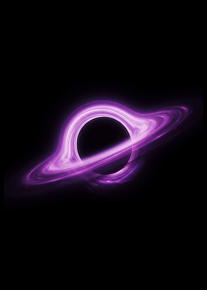 Purple Black Hole with Accretion Disk