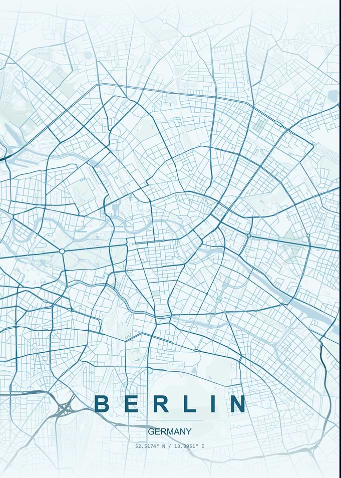 Berlin City Map Poster