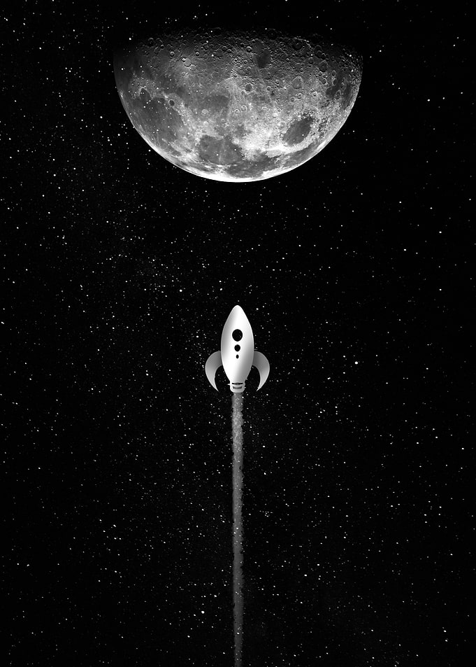 Rocket Launch to the Moon