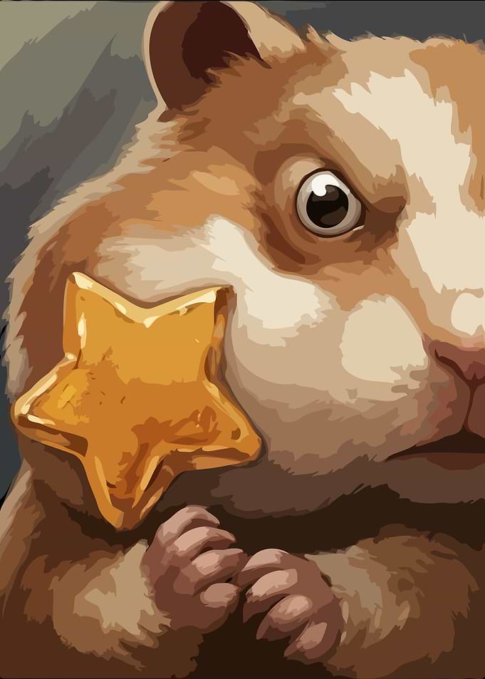 Hamster with a Star on its Eye