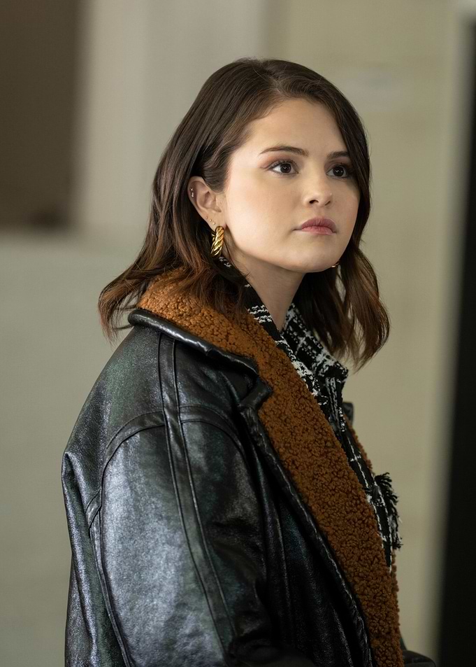 Selena Gomez in a Leather Jacket