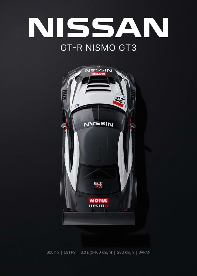 Nissan GT-R Nismo GT3 Top View
