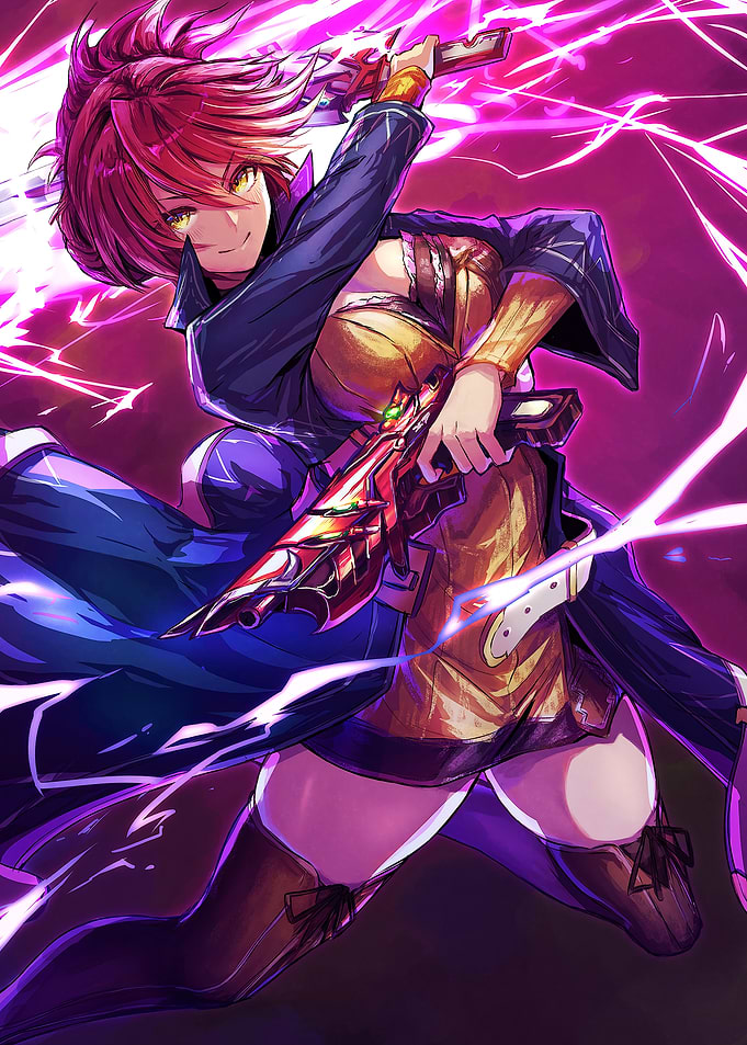 Girl with sword and Gun