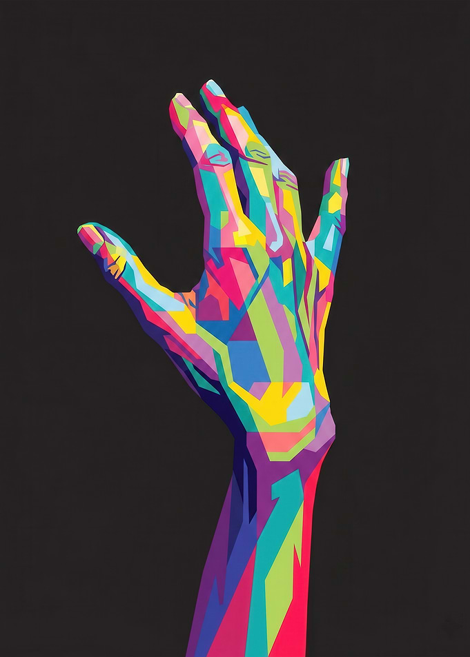 Colorful Geometric Hand