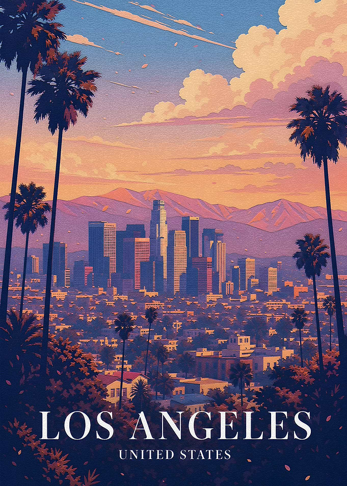 Los Angeles Skyline at Sunset