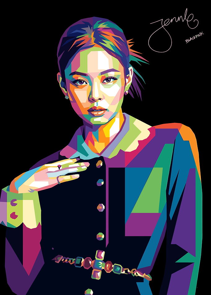 Jennie Blackpink Pop Art Portrait