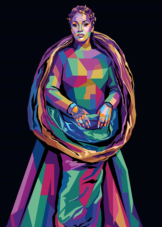 Colorful Portrait of Rihanna