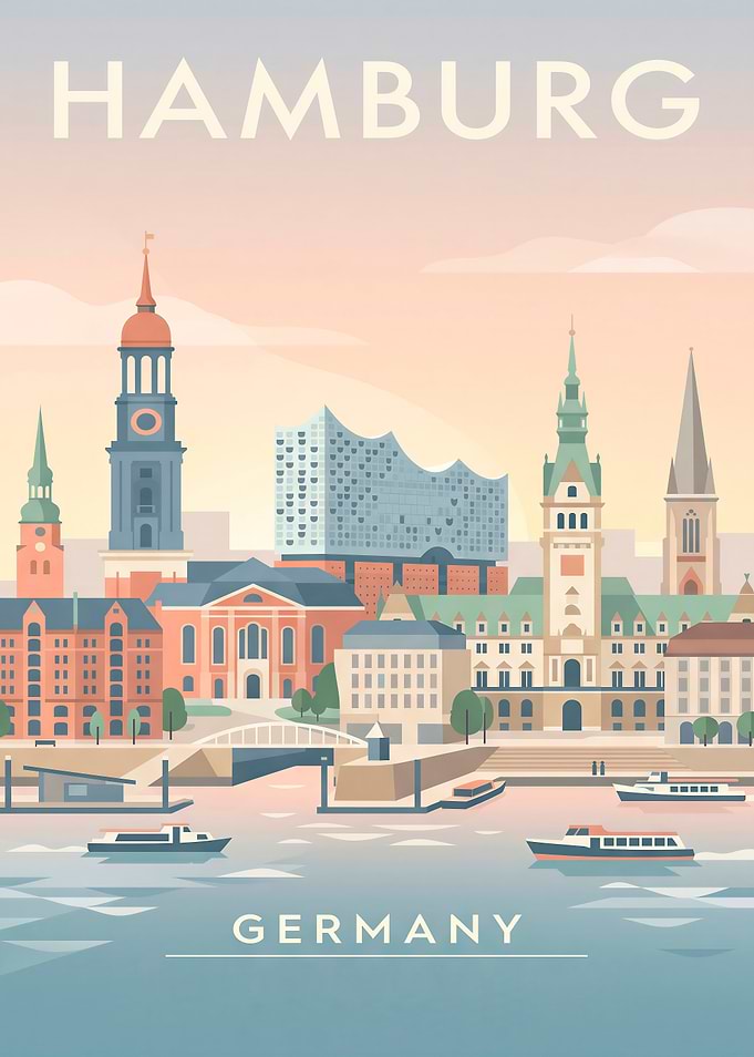Hamburg Skyline Poster
