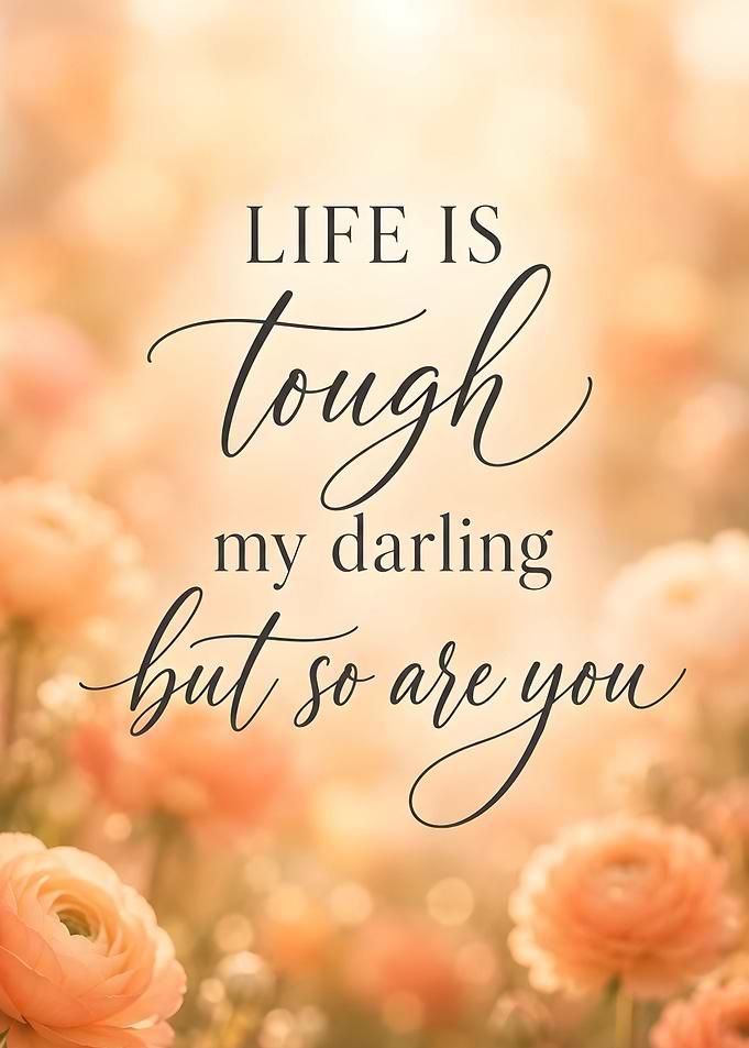 Life is tough, but so are you quote