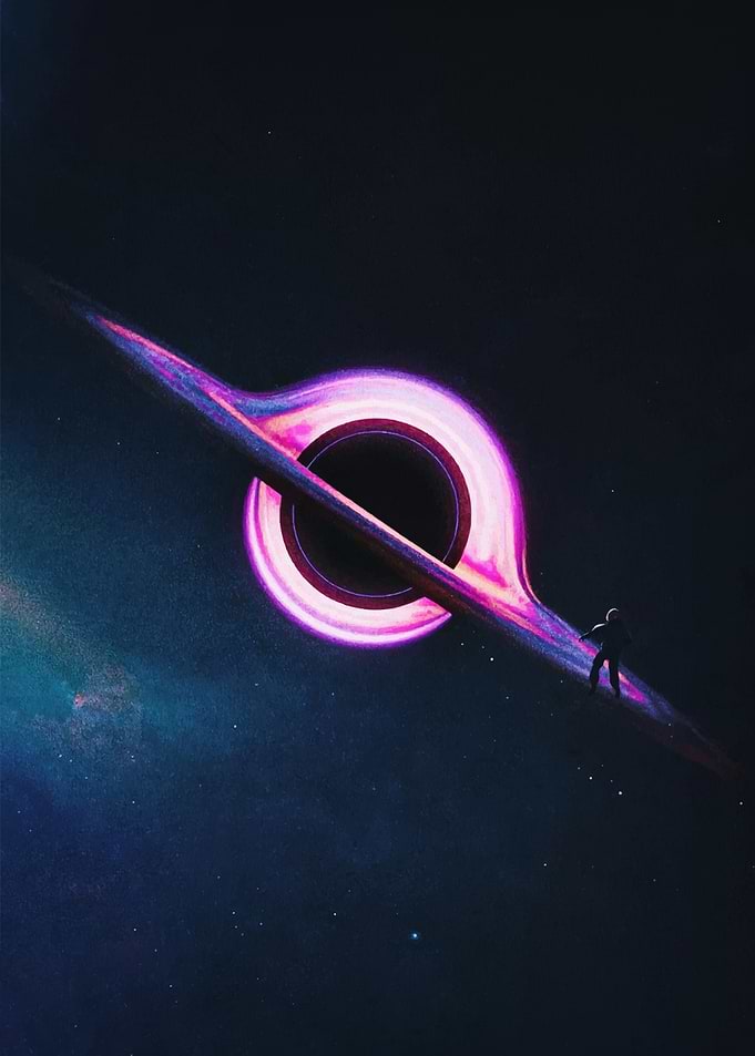 Astronaut near a black hole
