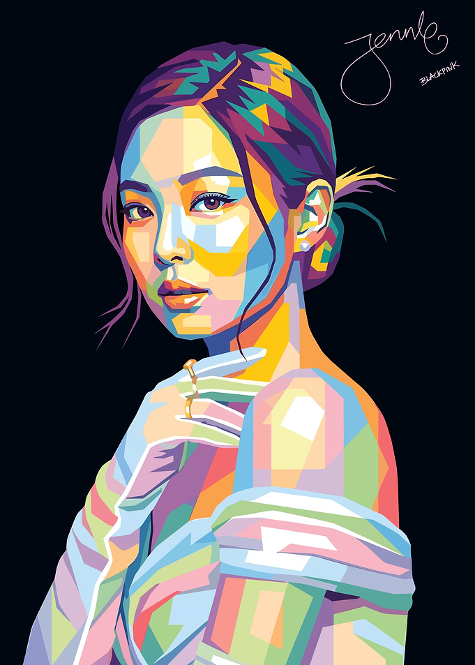 Jennie Blackpink Pop Art Portrait