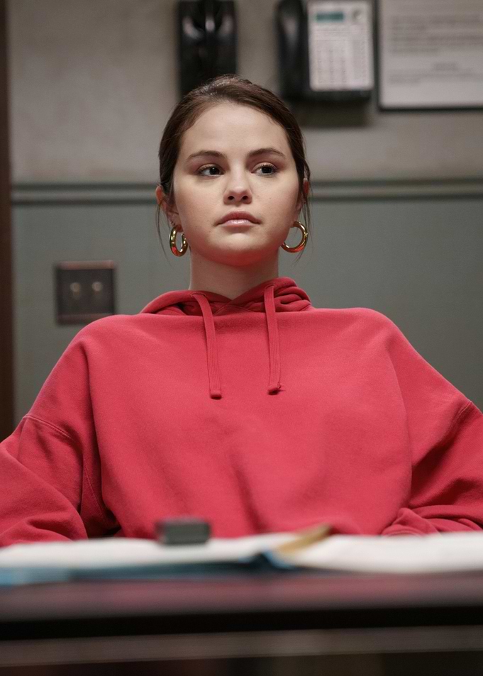 Selena Gomez in Red Hoodie