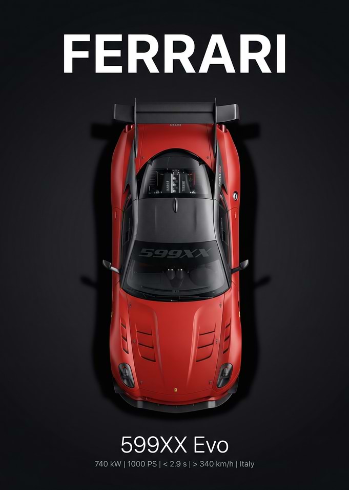 Ferrari 599XX Evo Top View