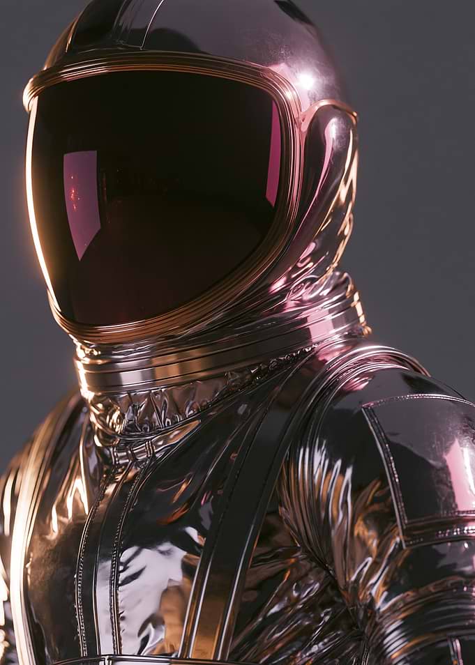 Astronaut in a Shiny Suit