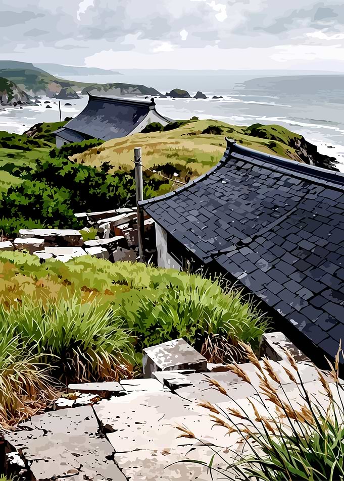 Coastal Cottages with Dark Roofs