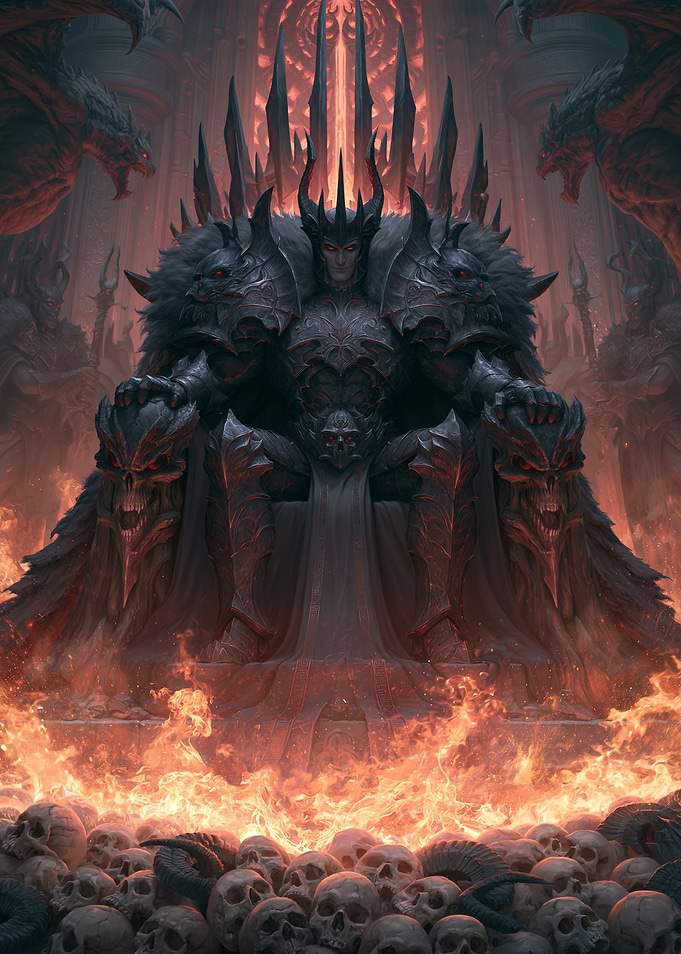 Dark King on Throne of Skulls