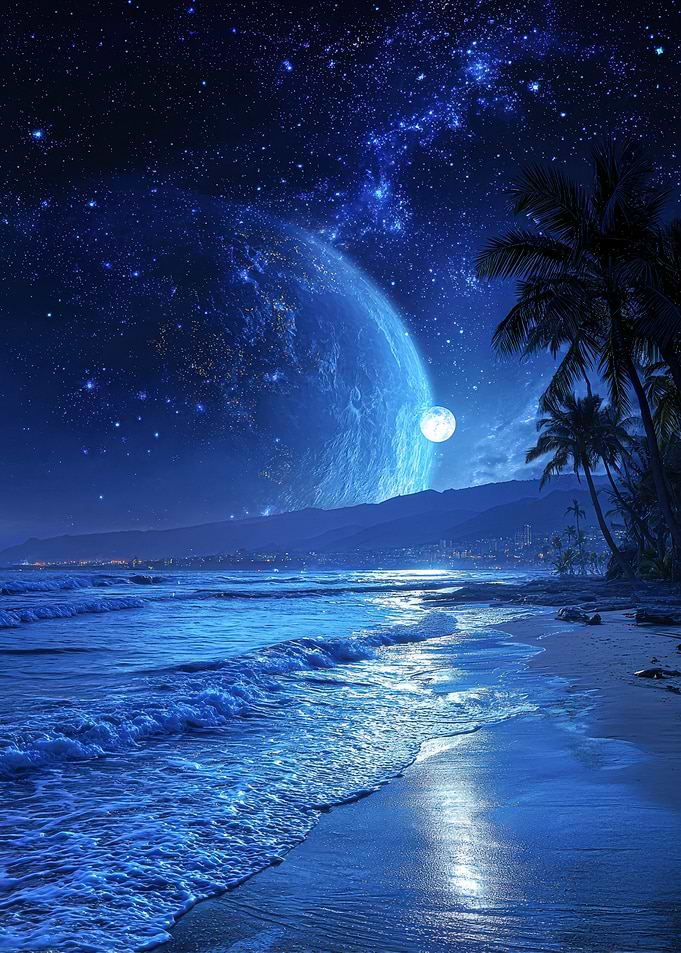 Alien Beach at Night