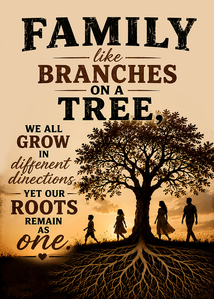 Family Tree Roots Inspirational Quote