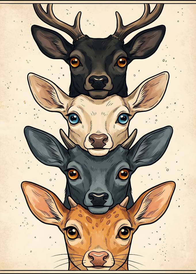 Stack of Deer Heads