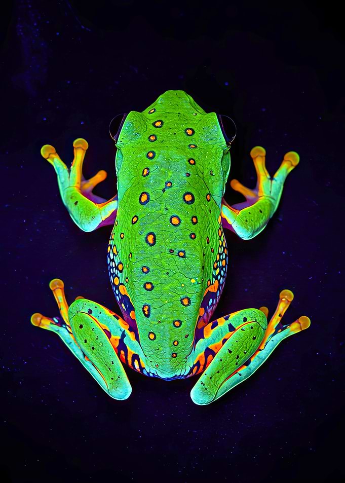Frog Under UV Light