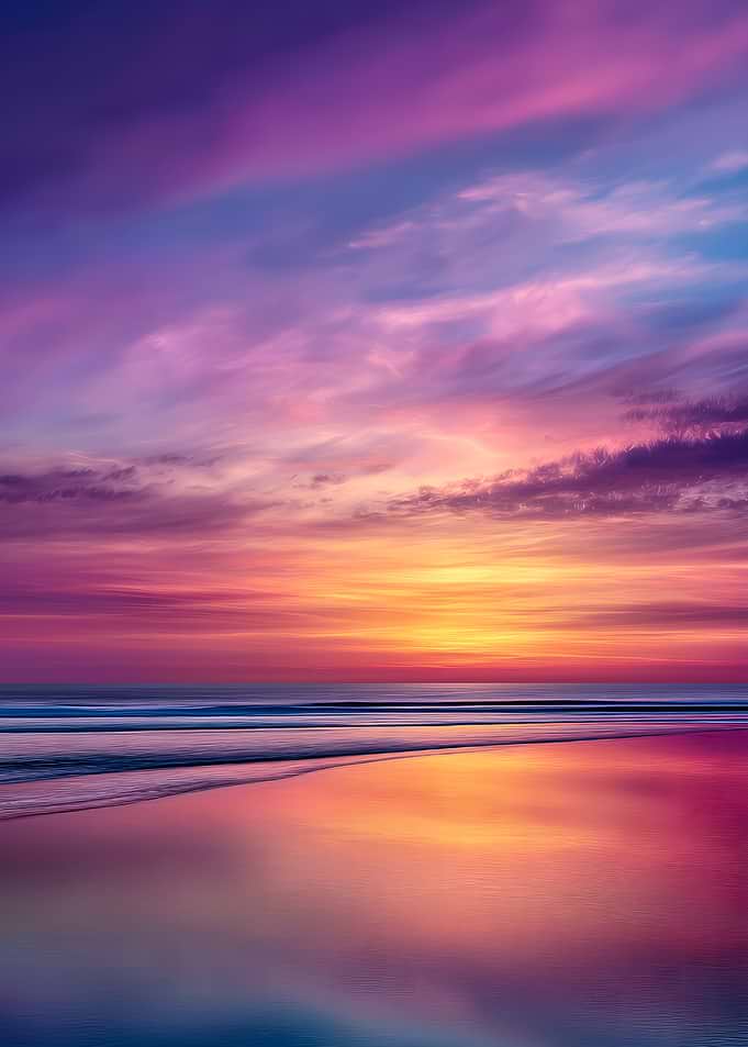 Vibrant Sunset Over the Ocean