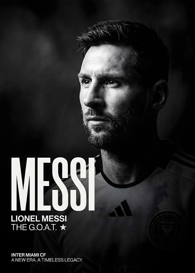 Lionel Messi G.O.A.T Portrait
