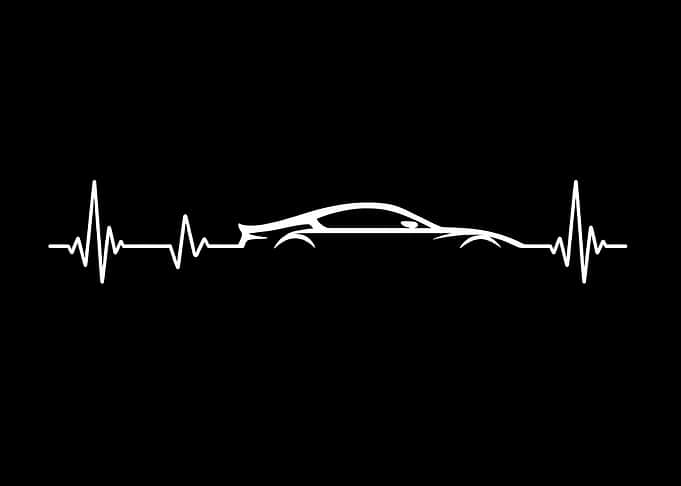 Car Heartbeat Pulse Wall Art JDM Sports Car EKG Poster Garage Decor Car Enthusiast Gift Minimalist Car Print