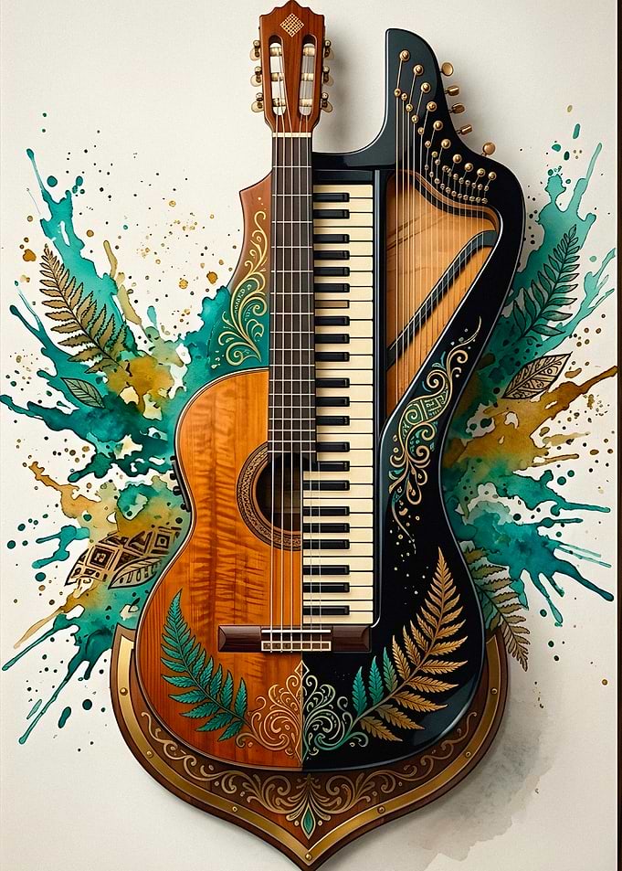 Musical Instrument Fusion Art